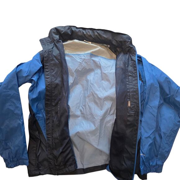 Columbia Windbreaker Jacket Men's XL Royal Blue Hidden hood, packable - Picture 9 of 11
